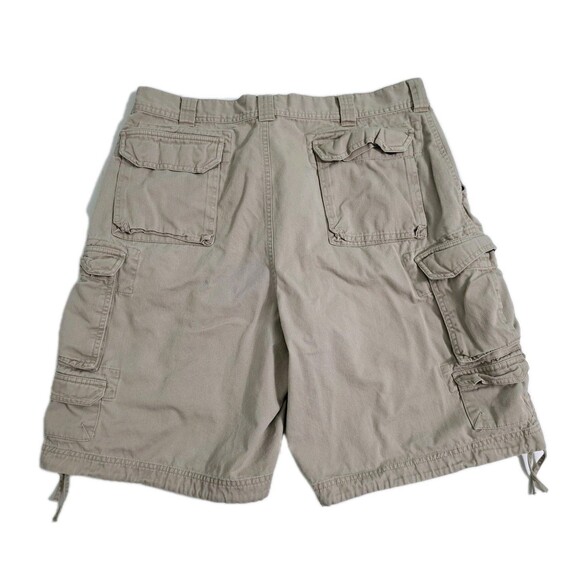 Club Room Mens 36 Cargo 8 Pocket Utility Shorts Khaki Hiking Trail Tactical Work - Picture 5 of 8